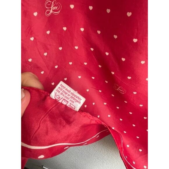 Vtg Valentine Hearts LOVE Scarf Hallmark Gift 26" Square - Picture 6 of 6